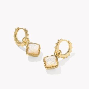 Kendra Scott Mallory Rose Gold Huggie Earrings. NWOT